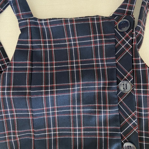 NWOT ZARA Girl's Plaid Overalls; Size Girl's 13-14 - Picture 3 of 6